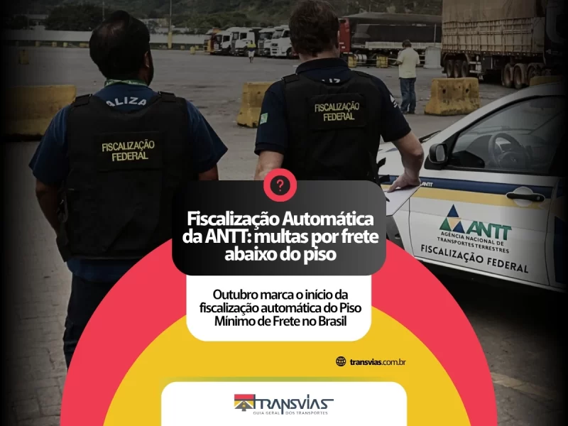 Fiscalização Automática da ANTT multas por frete abaixo do piso